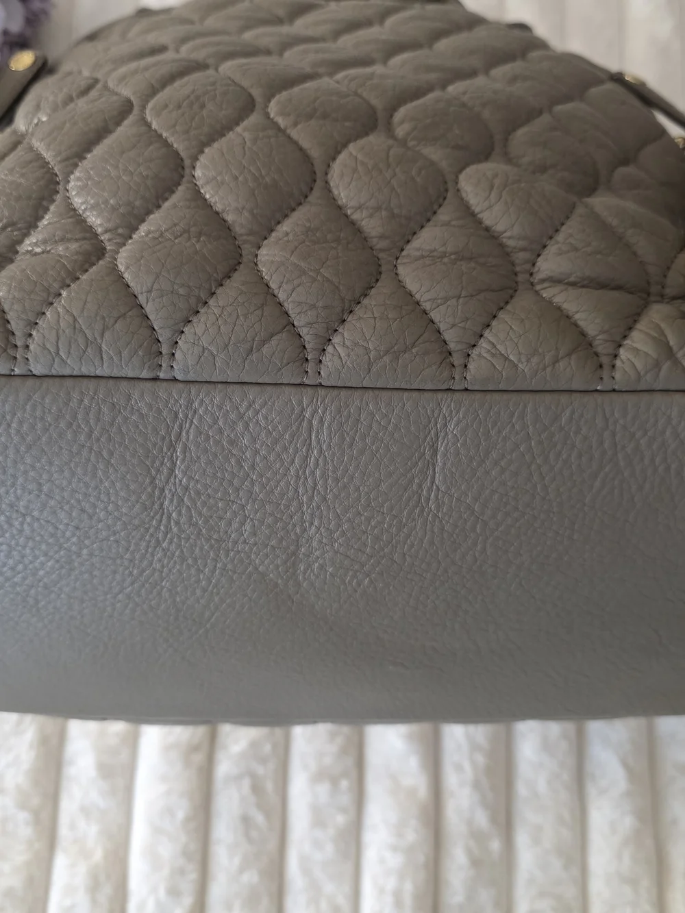 Vera Bradley Leather Quilted Gray Women’s Backpack Purse